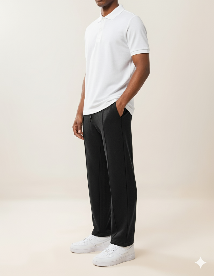 Everyday Pleated Trousers - Black