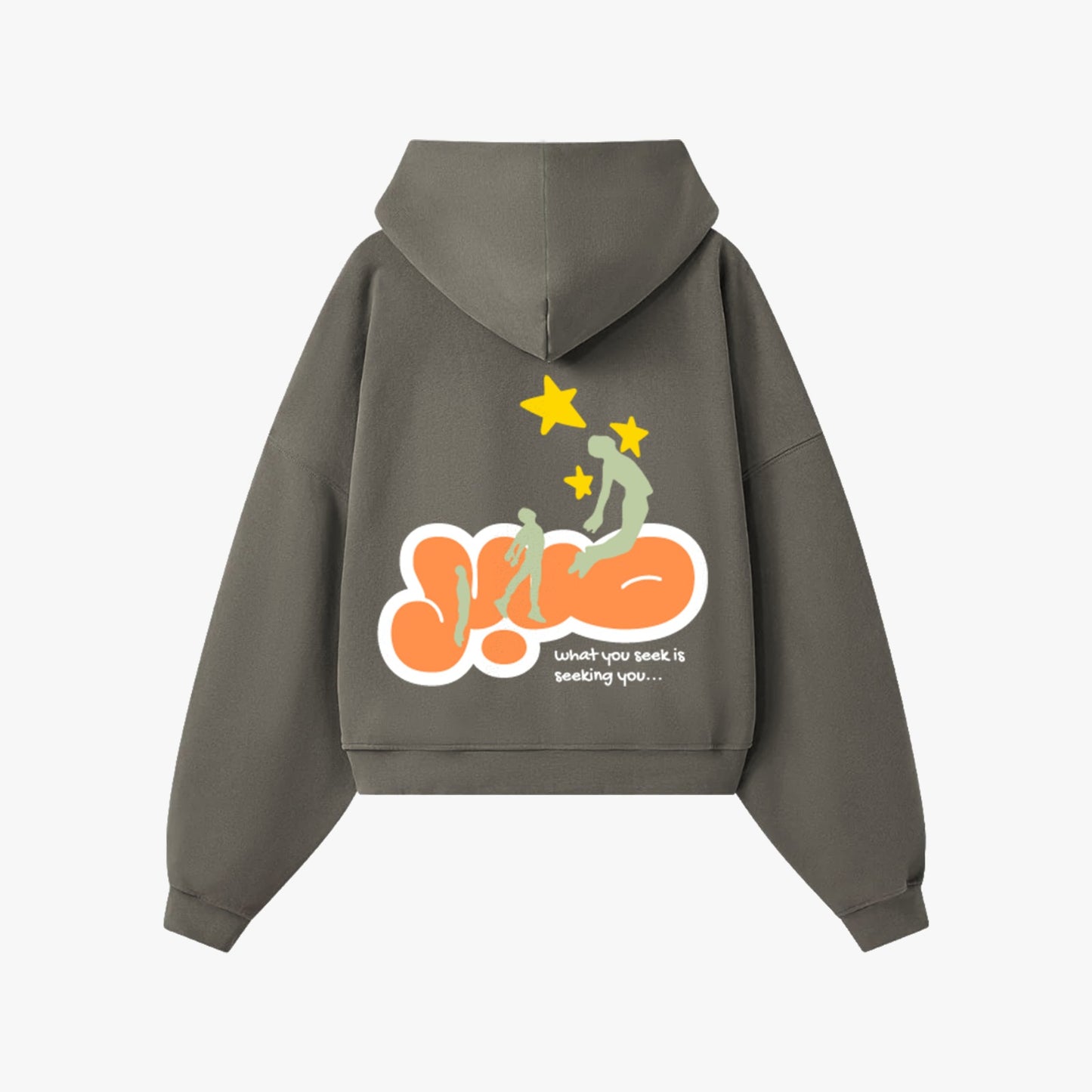 THE MANIFESTATIONS BOXY HOODIE - STEEL GREY