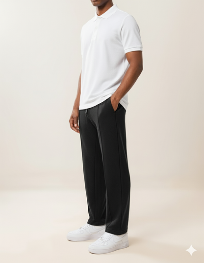 Everyday Pleated Trousers - Black