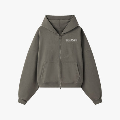 THE MANIFESTATIONS BOXY HOODIE - STEEL GREY